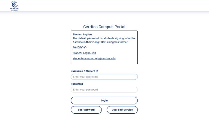 cerritos college student portal